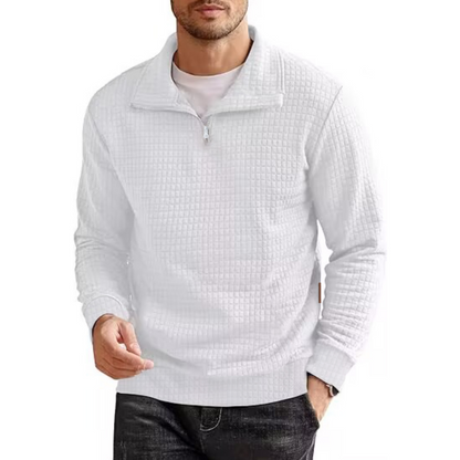 Men's Long Sleeve Quarter Zip Pullover Sweater