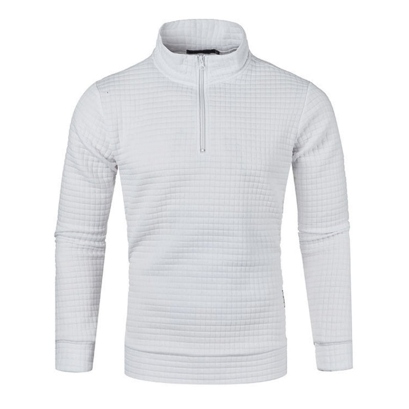 Men's Long Sleeve Quarter Zip Pullover Sweater