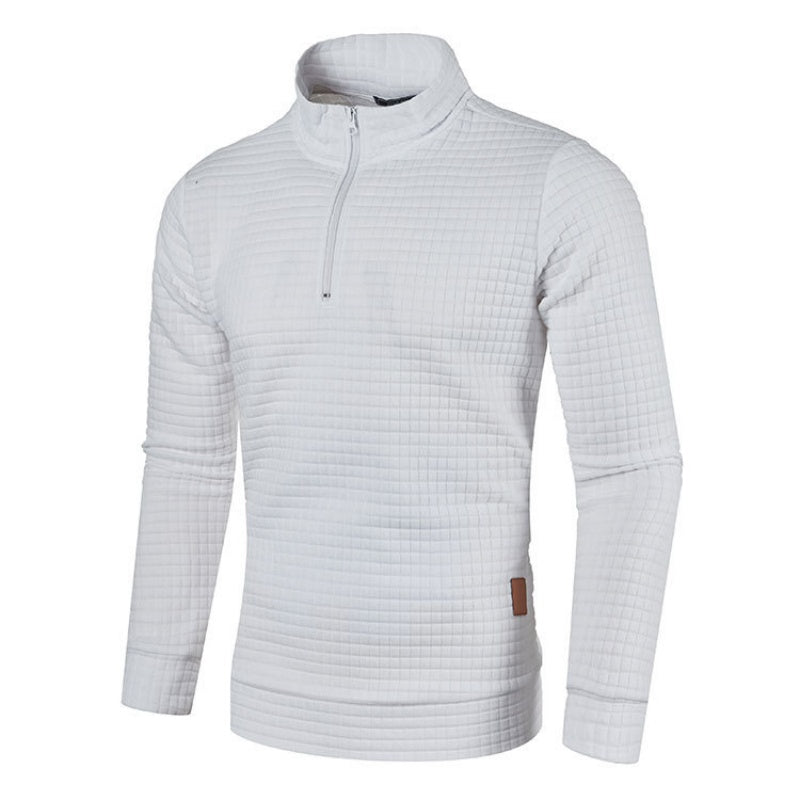 Men's Long Sleeve Quarter Zip Pullover Sweater
