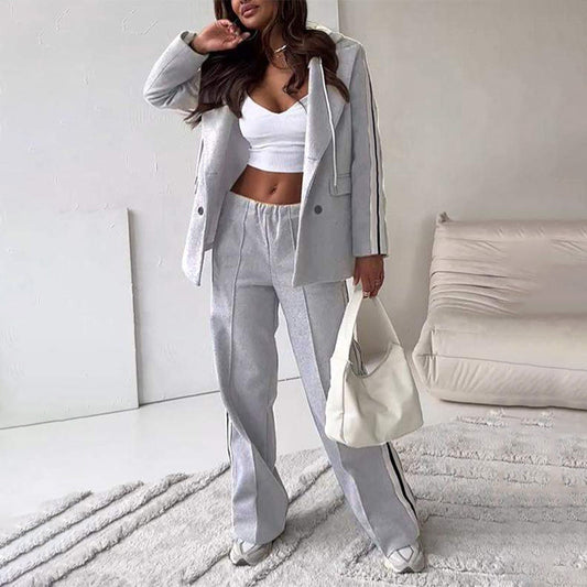 Women's 2 Piece Hooded Blazer Outfits