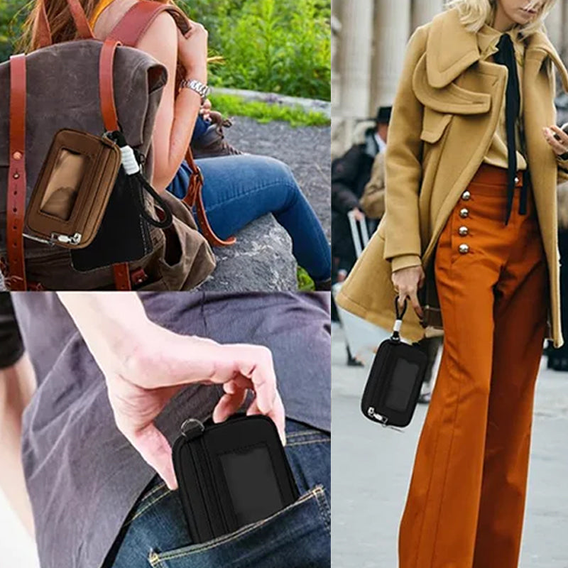 Portable Wristlet Wallet for Bank Card and Coin