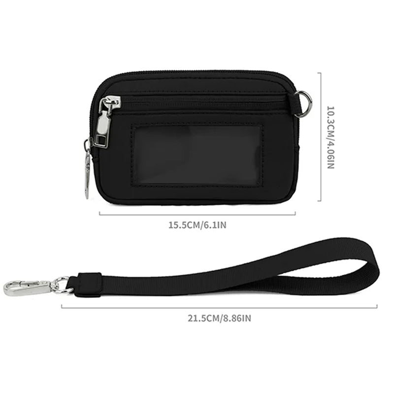 Portable Wristlet Wallet for Bank Card and Coin