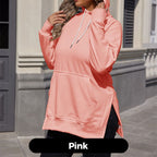 💕Women’s Casual Loose Split Hoodie with Front Pocket