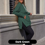 💕Women’s Casual Loose Split Hoodie with Front Pocket