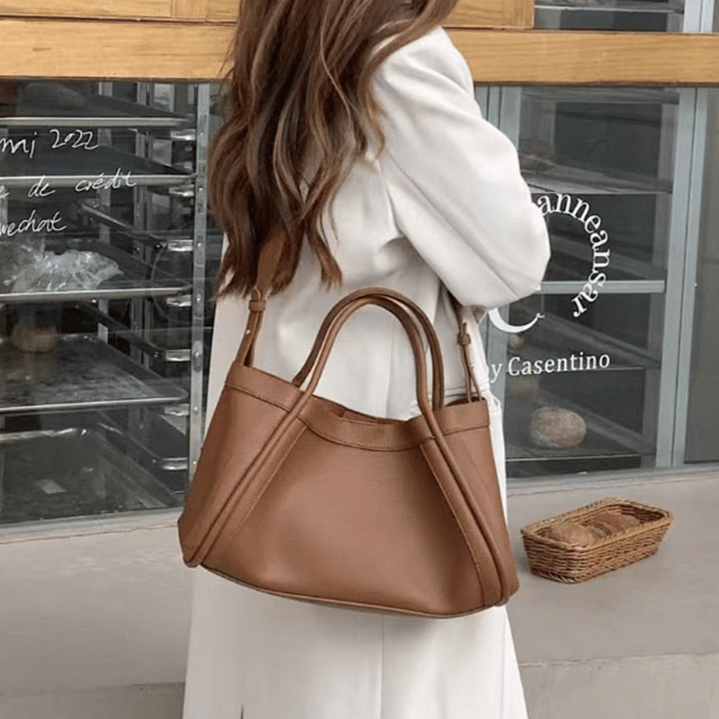 Super Large Capacity 👜 Women's PU Leather Tote Bag with Matching Purse