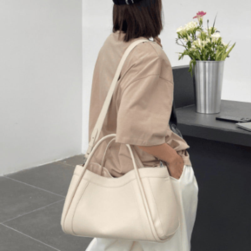 Super Large Capacity 👜 Women's PU Leather Tote Bag with Matching Purse