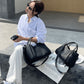 Super Large Capacity 👜 Women's PU Leather Tote Bag with Matching Purse