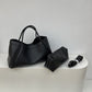 Super Large Capacity 👜 Women's PU Leather Tote Bag with Matching Purse