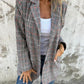 🔥65% Off Hot Sale🔥 Women's Fall Slim Plaid Suit – Lapel Collar + Unique Plaid, Stand Out in Street & Dates ✨