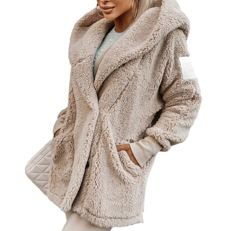 ✨Get 50% off💖Women's Soft Fuzzy Hooded Jacket with Pockets