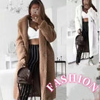 💕Women's Long Faux Fleece Warm Cardigan Coat