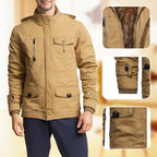 winter hooded cargo jacket