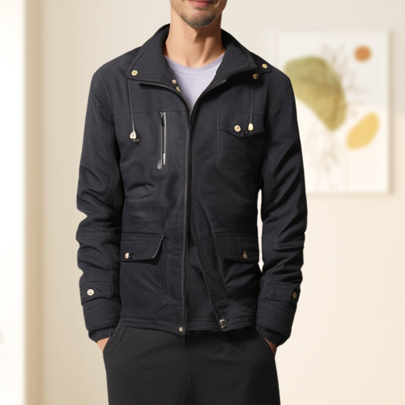 winter hooded cargo jacket