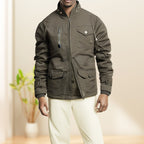 winter hooded cargo jacket