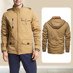 winter hooded cargo jacket
