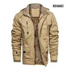 winter hooded cargo jacket