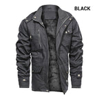 winter hooded cargo jacket