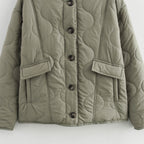 Women's Fashion Warm Button Down Cropped Jacket