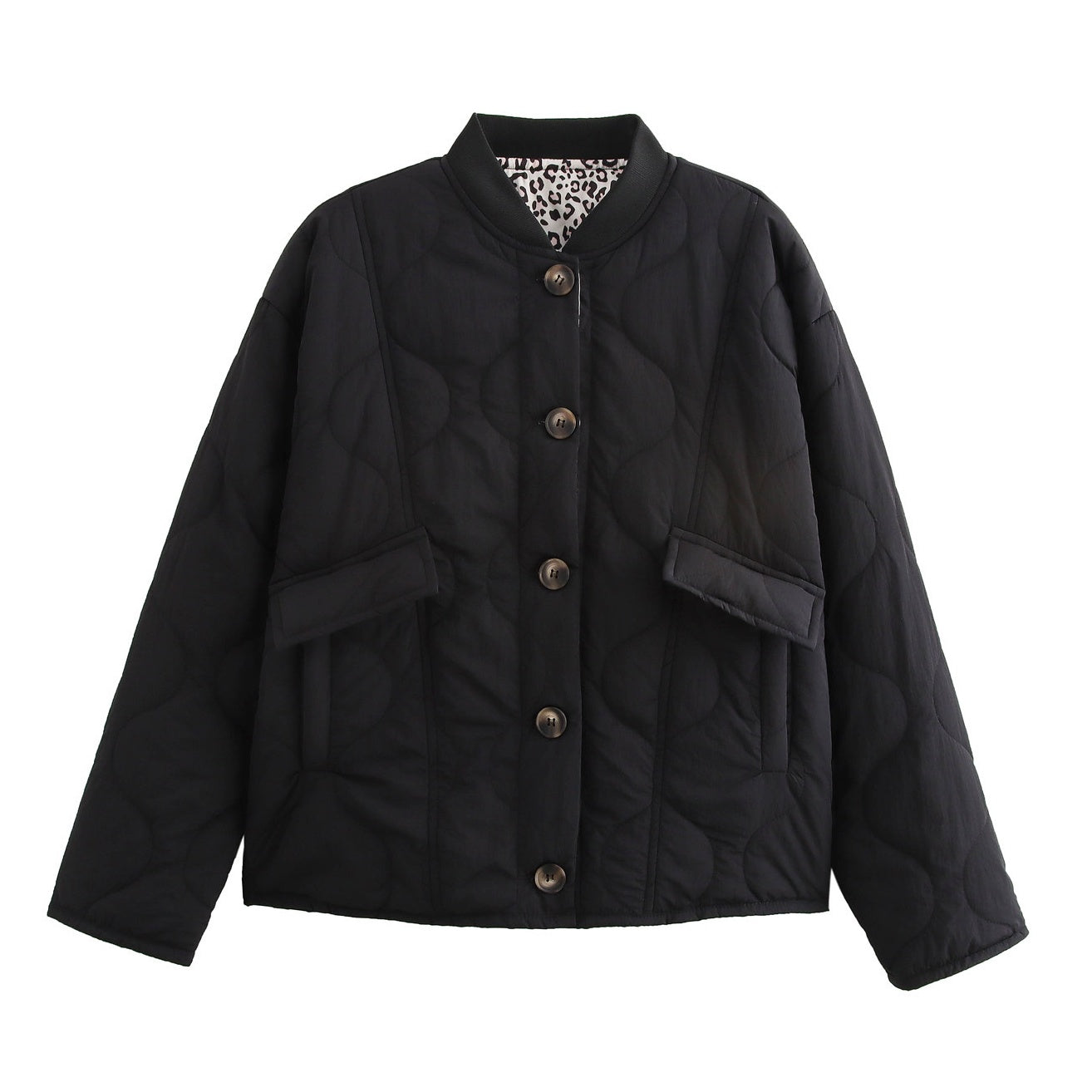 Women's Fashion Warm Button Down Cropped Jacket