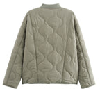 Women's Fashion Warm Button Down Cropped Jacket