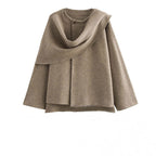 🔥🖤Early Black Friday Sale:50% OFF🔥Asymmetrical Short Women's Jacket with Scarf