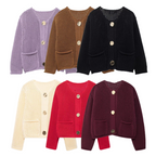 🎅Xmas Sales - 50% OFF🎄Women's Fashion Cut-Out Knitted Cardigan