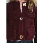 🎅Xmas Sales - 50% OFF🎄Women's Fashion Cut-Out Knitted Cardigan