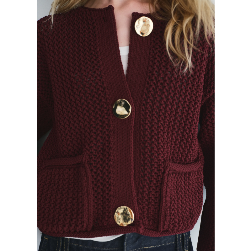 🎅Xmas Sales - 50% OFF🎄Women's Fashion Cut-Out Knitted Cardigan