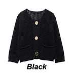 🎅Xmas Sales - 50% OFF🎄Women's Fashion Cut-Out Knitted Cardigan