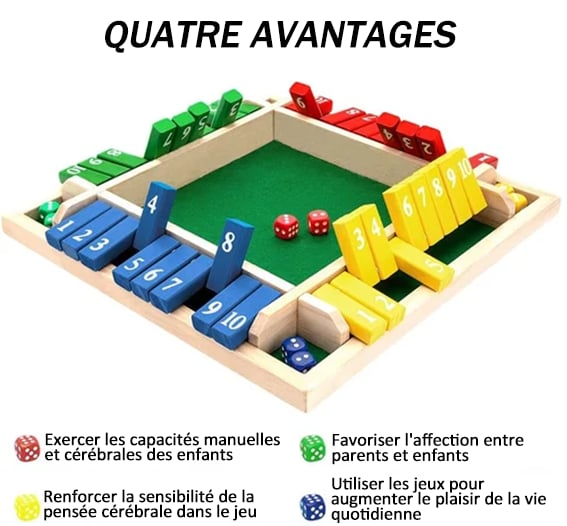 FUN FAMILY GAMES - Shut The Box Board Game
