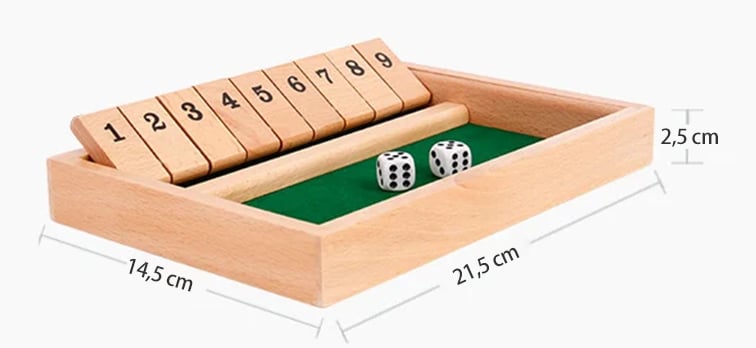 FUN FAMILY GAMES - Shut The Box Board Game
