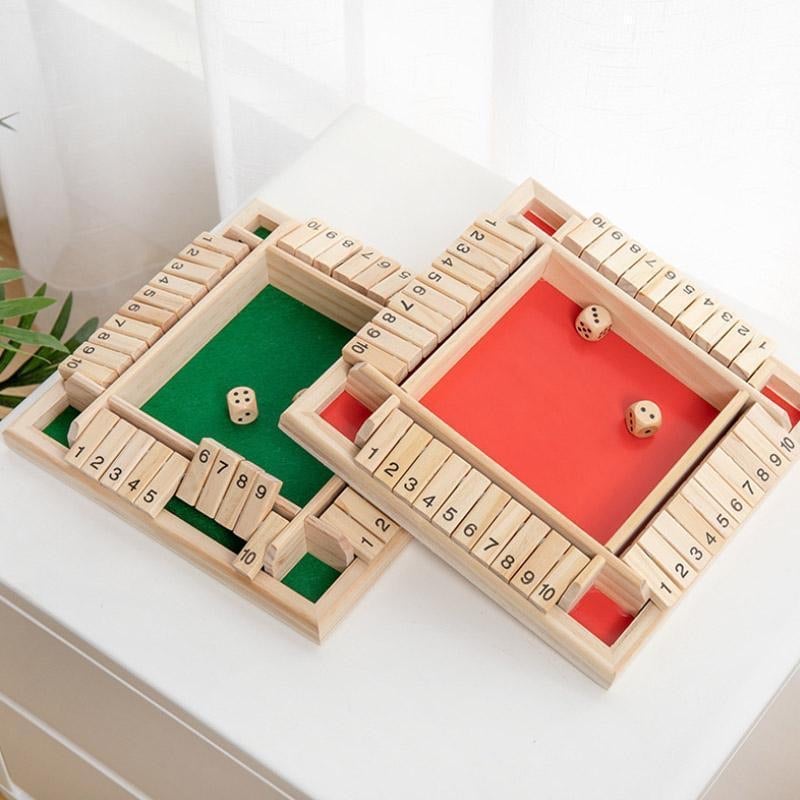 FUN FAMILY GAMES - Shut The Box Board Game