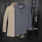 💖50% OFF Limited Sale💖 Men's Faux Two-Piece Long Sleeve Top 👕 – Layered Look, Perfect for Daily/Commute