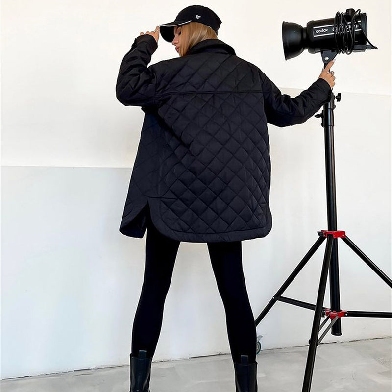 Women's Quilted Lightweight Insulation Jacket with Belt