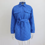 Women's Quilted Lightweight Insulation Jacket with Belt
