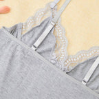 💖HOT SALE 50% OFF💖Women's Sexy Lace Trim Slit Bowknot Decor Sleep Dress