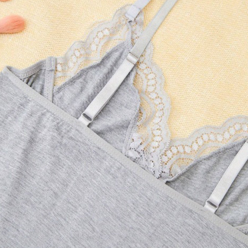 💖HOT SALE 50% OFF💖Women's Sexy Lace Trim Slit Bowknot Decor Sleep Dress