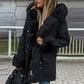 Women’s Parka Jacket with Removable Fluffy Trim