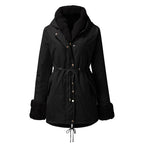 Women’s Parka Jacket with Removable Fluffy Trim