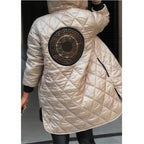 Winter Hooded Zipper Warm Padded Jacket for Women