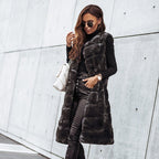 Women's Winter Warm Faux Fur Long Vest