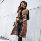 Women's Winter Warm Faux Fur Long Vest
