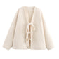 🎅Xmas Sales - 50% OFF🎄Women's Bow Tie Front Open Cardigan