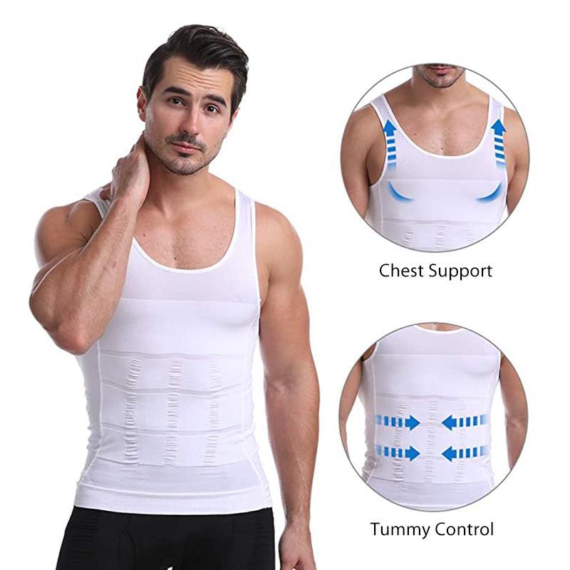Men's Slimming Tummy Control Chest Undershirt Shapewear