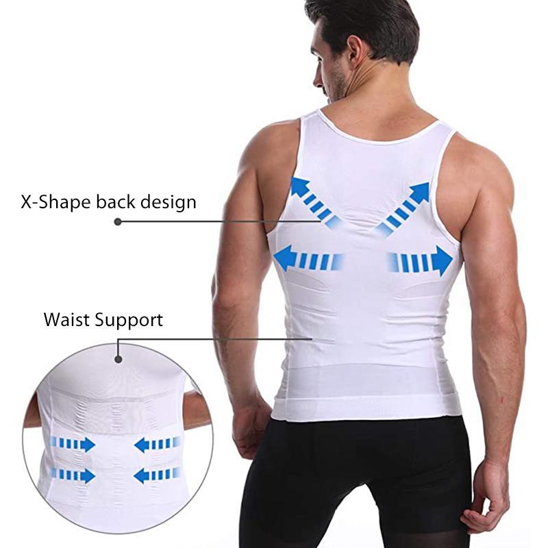 Men's Slimming Tummy Control Chest Undershirt Shapewear