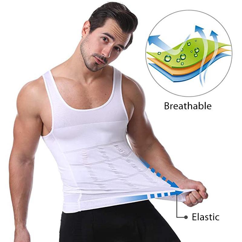 Men's Slimming Tummy Control Chest Undershirt Shapewear