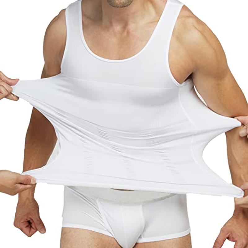 Men's Slimming Tummy Control Chest Undershirt Shapewear