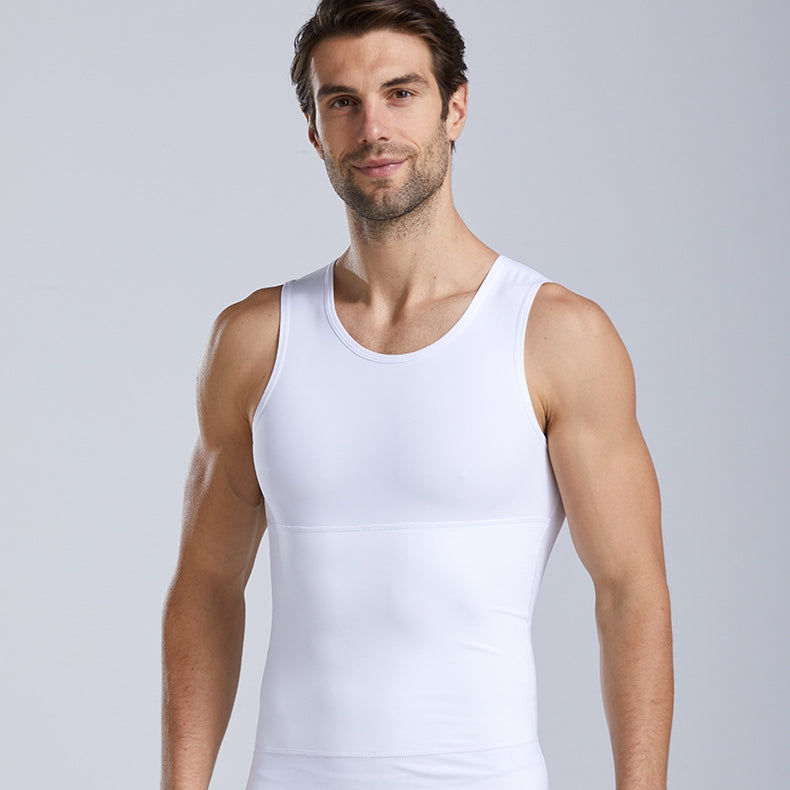Men's Slimming Tummy Control Chest Undershirt Shapewear