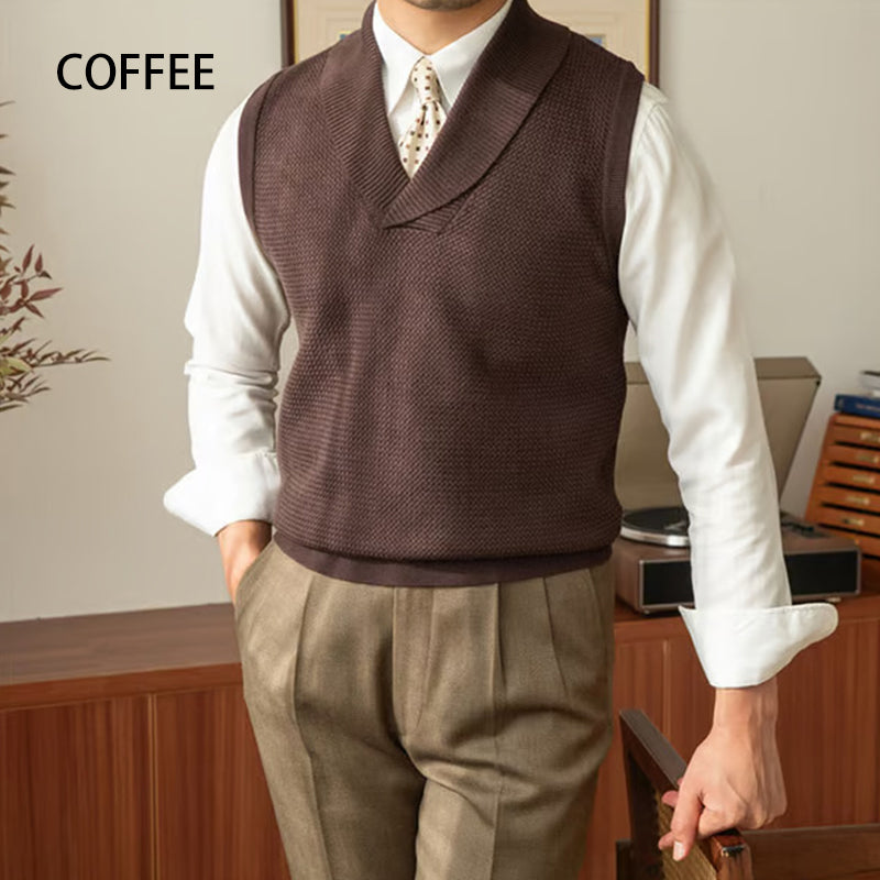🎅Christmas Sale - 49% OFF🎅 Men's Slim Fit Elegant Knit Vest