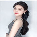 🔥Christmas Early Sale 80% off🎄🎁Bow Grab Clip Long Curly Hair Fake Braid
